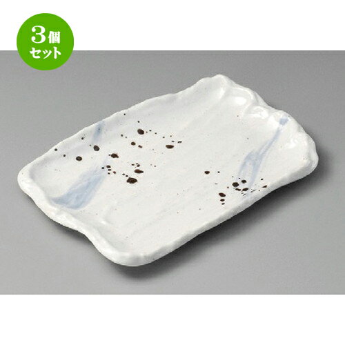 3個セット 焼物皿 / 涼風22cm焼物皿 [ 220 x 150 x 20mm ] | 焼き物皿 ステーキ皿 サンマ 焼き魚 食器 業務用 飲食店 カフェ うつわ 器 おしゃれ かわいい お洒落 ギフト プレゼント 引き出物 内祝い 結婚祝い 誕生日 贈り物 贈答品 おすすめ 人気 食器セット