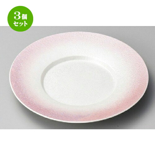 3個セット☆ 丸皿 ☆ ピンクラスター24cm丸皿 [ 239 x 20mm ] | 中皿 デザート皿 取り皿 人気 おすすめ 食器 業務用 飲食店 カフェ うつわ ホテル 家庭用 器 SNS 内祝い ギフト プレゼント パーティ 引き出物 誕生日 記念日 贈り物 贈答品 SNS 食器セット