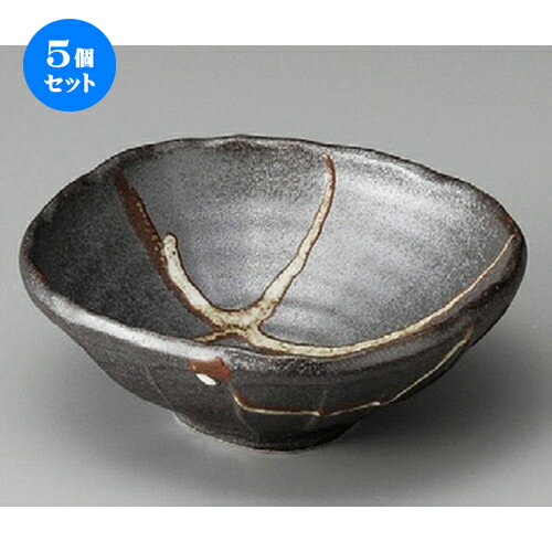 5個セット☆ 小鉢 ☆ 黒釉白流し3.6ケズリ鉢 [ 110 x 110 x 50mm ] | 小鉢 小 小さい 鉢 ボウル 万能 人気 おすすめ 食器 業務用 飲食店 カフェ うつわ 器 おしゃれ かわいい ギフト プレゼント内祝い 結婚祝い 誕生日 贈り物 贈答品 食器セット