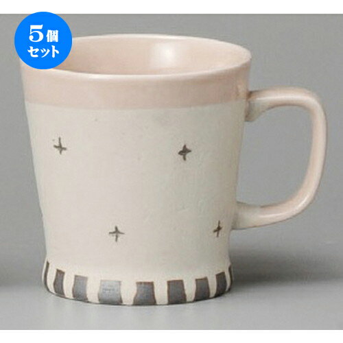 5個セット☆ マグカップ ☆ 春花マグ（ピンク） [ 110 x 85 x 85mm ] | マグ マグカップ コーヒー 紅茶 ティー 人気 おすすめ 食器 洋食器 業務用 飲食店 カフェ うつわ 器 おしゃれ かわいい ギフト プレゼント 引き出物 誕生日 贈り物 贈答品 食器セット