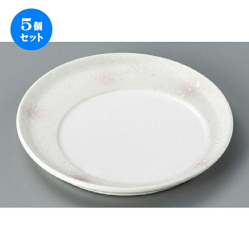 5個セット☆ 丸皿 ☆ ピンクボカシラスタースライド皿 [ 185 x 20mm ] | 中皿 デザート皿 取り皿 人気 食器 業務用 飲食店 カフェ ホテル SNS プレゼント内祝い ギフト パーティ 引き出物 SNS SNS 家庭用 食器セット