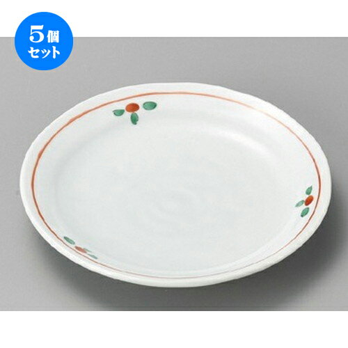 5個セット☆ 組皿 ☆ 青磁赤絵花紋5.0皿 [ 163 x 23mm ] | 組皿 和皿 取り皿 取り皿 おすすめ 万能 食器 業務用 飲食店 カフェ うつわ 器 おしゃれ かわいい お洒落 可愛い ギフト プレゼント 引き出物 内祝い 結婚祝い 誕生日 贈り物 贈答品