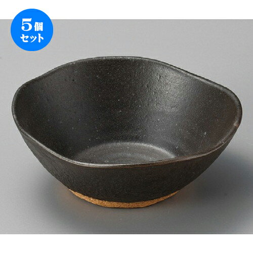 5個セット ☆ 中鉢 ☆ 黒織部波口6.0盛鉢 [ 186 x 67mm ] | 盛り鉢 盛鉢 万能 取り鉢 おすすめ 食器 業務用 飲食店 カフェ うつわ 器 おしゃれ かわいい お洒落 可愛い おしゃれ かわいい お洒落 可愛い 食器セット