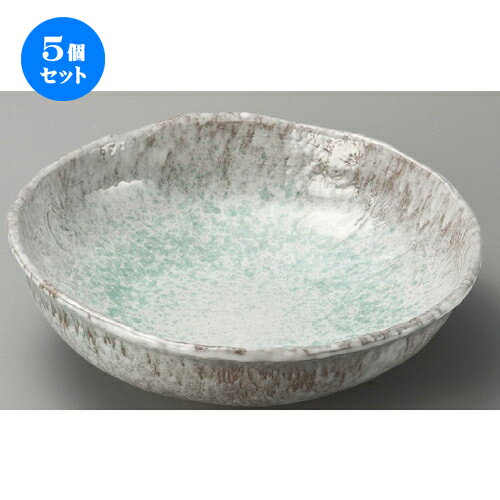 5個セット☆ 萬古焼大皿 ☆ 青釉8.0盛鉢 [ 240 x 68mm ] | 盛り鉢 盛鉢 万能 取り鉢 おすすめ 食器 業務用 飲食店 カフェ うつわ 器 おしゃれ かわいい お洒落 可愛い おしゃれ かわいい お洒落 可愛い 食器セット