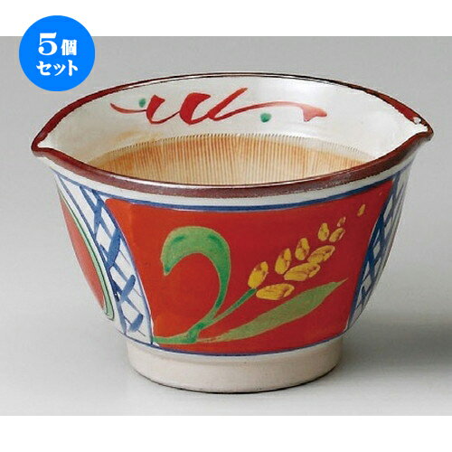 5個セット☆ スリ鉢 ☆ 間取丸紋草花麦とろ鉢5寸 [ 153 x 98mm ] | 人気 おすすめ 食器 洋食器 業務用 飲..