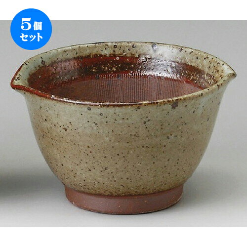 5個セット☆ スリ鉢 ☆ 唐津風麦とろ鉢4寸 [ 132 x 123 x H82mm ] | 人気 おすすめ 食器 洋食器 業務用 ..