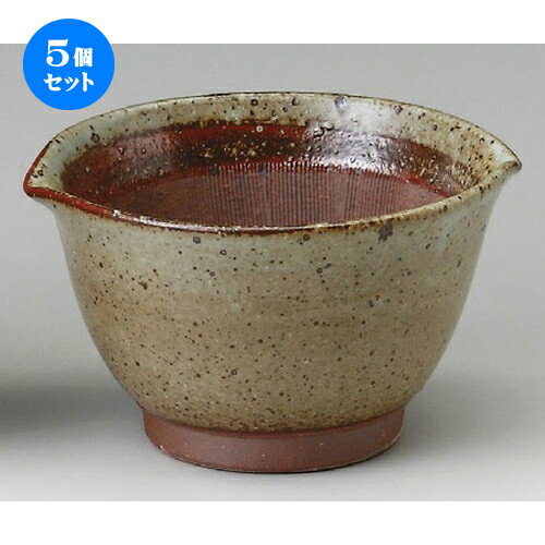 5個セット☆ スリ鉢 ☆ 唐津風麦とろ鉢5寸 [ 158 x 152 x H98mm ] | 人気 おすすめ 食器 洋食器 業務用 ..