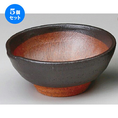 5個セット☆ スリ鉢 ☆ 黒結晶4.0片口すり鉢 [ 118 x 112 x 51mm ] | 人気 おすすめ 食器 洋食器 業務用 ..