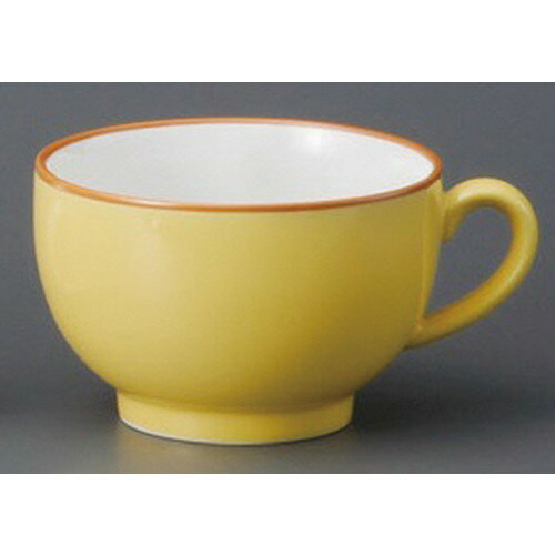 ☆ スープカップ ☆ 黄片手スープカップ [ 105 x 70mm・330cc ] | スープ碗 スープ スープマグ 汁椀 人気 おすすめ 食器 洋食器 業務用 飲食店 カフェ うつわ 器 おしゃれ かわいい ギフト プレゼント 引き出物 誕生日 贈り物 贈答品