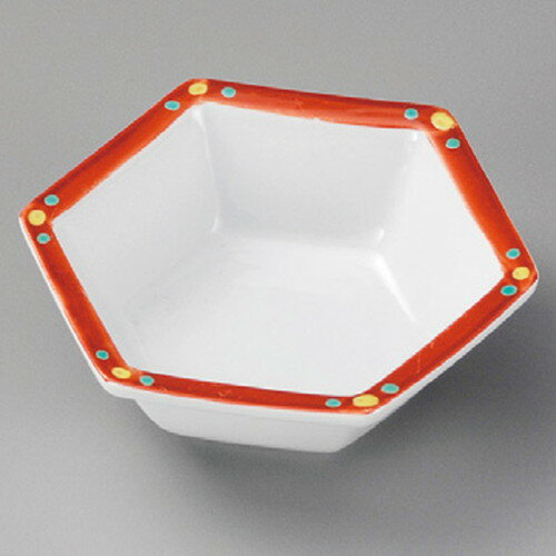 ☆ 松花堂 ☆ 京風赤巻六角鉢 [ 110 x 35mm ] | 弁当 小鉢 豆皿 幕ノ内 人気 おすすめ 食器 業務用 飲食店 カフェ うつわ 器 おしゃれ かわいい ギフト プレゼント 引き出物 誕生日 贈り物 贈答品