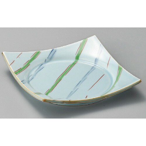☆ 正角皿 ☆ 流し十草前菜皿 [ 175 x 175 x 30mm ] 【料亭 旅館 和食器 飲食店 業務用 】
