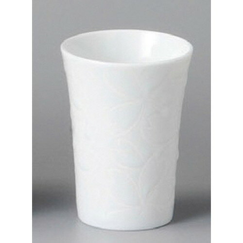 ☆ 盃 ☆ 白磁桜スリムカップ（小） [ 52 x 70mm 120cc ] | ぐい飲み おちょこ お猪口 盃 熱燗 冷酒 お酒..