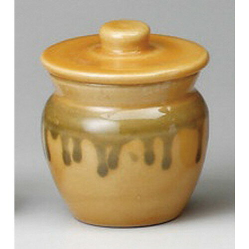 ☆ 蓋付カメ ☆ 黄1号カメ [ 75 x 70mm ] 【料亭 旅館 和食器 飲食店 業務用 】