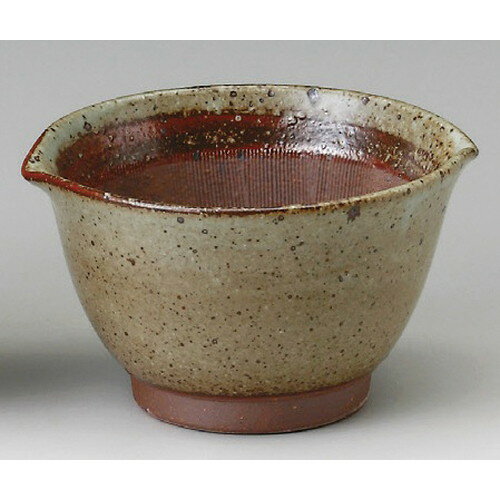 ☆ スリ鉢 ☆ 唐津風麦とろ鉢3.5寸 [ 110 x 105 x H68mm ] 【料亭 旅館 和食器 飲食店 業務用 】