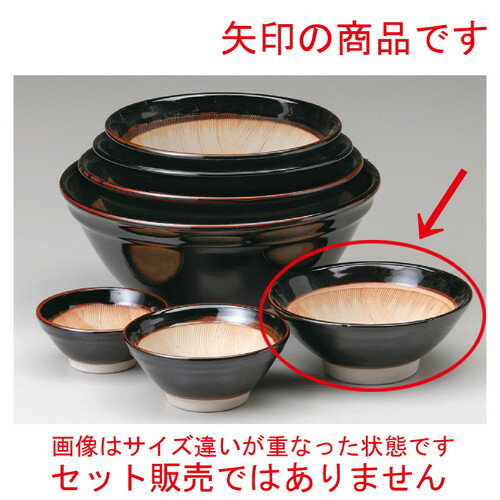 ☆ スリ鉢 ☆ 天目波紋櫛目6寸すり鉢 [ 190 x H77mm ] 【料亭 旅館 和食器 飲食店 業務用 】