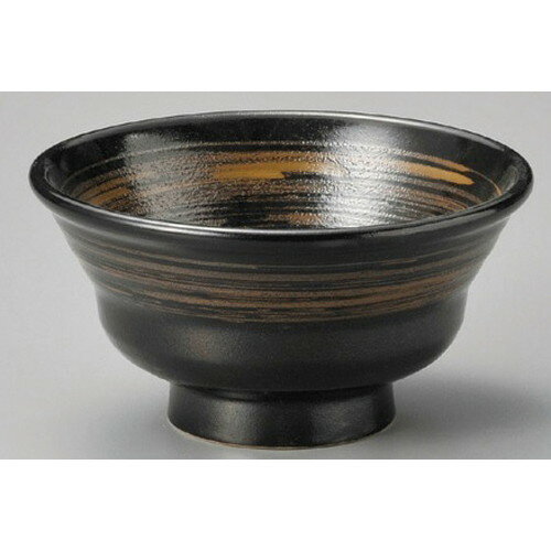 ☆ 丼 ☆ 柚子黒金結晶5.5腰張丼 [ 164 x 85mm ] | 丼ぶり カフェ丼 鉢 ラーメン そば うどん ボウル 食器 業務用 飲食店 カフェ うつわ 器 おしゃれ かわいい ギフト プレゼント 誕生日 贈り物 贈答品