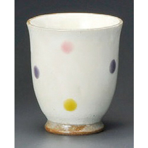 ☆ 夫婦湯呑 ☆ パステルドットF湯呑（小） [ 72 x 85mm ] 【和食器 飲食店 お祝い 夫婦 】