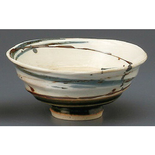 ☆ 夫婦飯碗 ☆ 織部スパイラル飯碗（大） [ 130 x 58mm ] 【和食器 飲食店 お祝い 夫婦 】