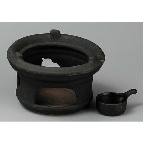 ☆ コンロ ☆ 黒七輪風コンロ [ 150 x 95mm ] 【料亭 旅館 和食器 飲食店 業務用 】