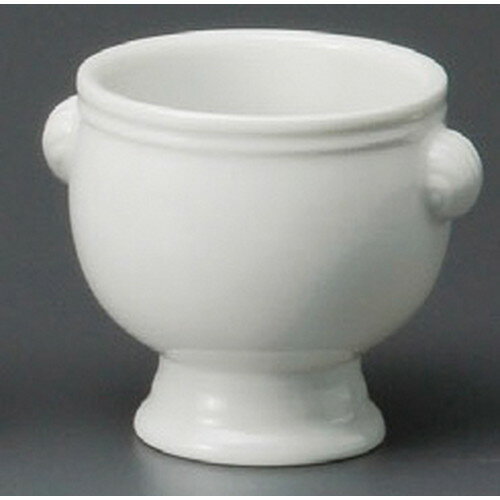 ☆ 洋小物 ☆ 白シェルトリフ小 [ 95 x 75 x 77mm・160cc ] | ソース 入れ ドレッシング サラダ ポット ..