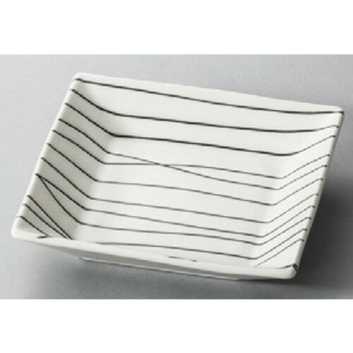 Square Plates - ☆ 洋食器 ☆ 白地小枝黒線14cm角深皿 [ 140 x 140 x 34mm ] | 四角 スクエア スクエアー 角皿 パスタ 人気 おすすめ 食器 洋食器 業務用 飲食店 カフェ うつわ 器 おしゃれ かわいい ギフト プレゼント 引き出物 誕生日 贈り物 贈答品