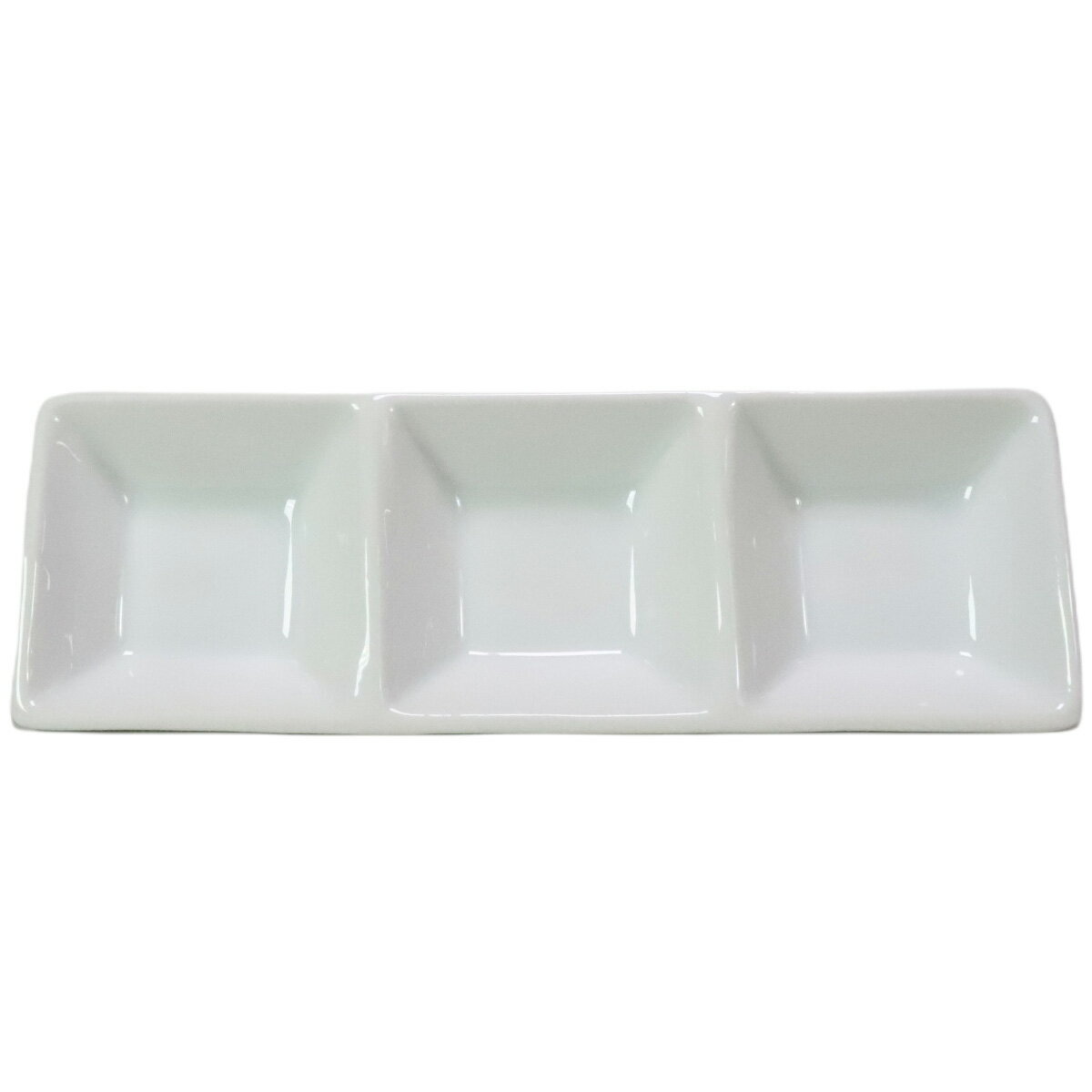 ☆ 仕切小皿 ☆ 白スクエア3連皿 [ 180 x 60 x 25mm ] | 仕切り皿 しきり皿 ビュッフェ 仕切り 人気 おすすめ 食器 洋食器 業務用 飲食店 カフェ うつわ 器 おしゃれ かわいい ギフト プレゼント 引き出物 誕生日 贈り物 贈答品