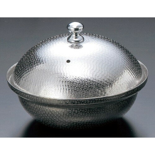 ☆ ステンレス鍋 ☆ しぐれ鍋 小丸 蓋付（M11−036） [ 150 x 110mm ] 【料亭 旅館 和食器 飲食店 業務用 】