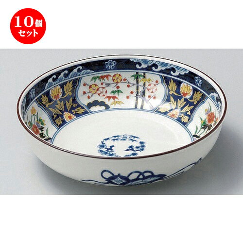 10個セット ☆ 盛鉢 ☆染錦紋様7号鉢 [ 20.5 x 6cm 480g ] | 盛り鉢 盛鉢 万能 取り鉢 おすすめ 食器 業務用 飲食店 カフェ うつわ 器 おしゃれ かわいい お洒落 可愛い おしゃれ かわいい お洒落 可愛い 食器セット