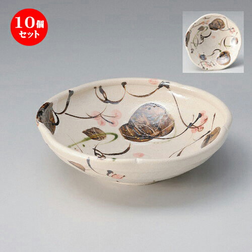 楽天せともの本舗10個セット ☆ 盛鉢 ☆志野山帰来花形盛鉢 [ 22 x 6.8cm 486g ] | 盛り鉢 盛鉢 万能 取り鉢 おすすめ 食器 業務用 飲食店 カフェ うつわ 器 おしゃれ かわいい お洒落 可愛い おしゃれ かわいい お洒落 可愛い 食器セット