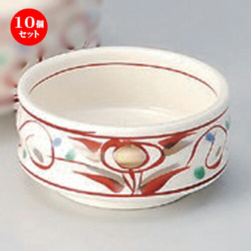 10個セット☆ 刺身 ☆赤絵花紋千代久 [ 7.8 x 3.7cm 130g ] | 小鉢 小 小さい 鉢 ボウル 万能 人気 おすすめ 食器 業務用 飲食店 カフェ うつわ 器 おしゃれ かわいい ギフト プレゼント内祝い 結婚祝い 誕生日 贈り物 贈答品 食器セット
