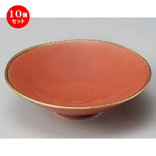 10個セット☆ 中鉢 ☆四釉金小鉢 (赤) [ 15.5 x 4.5cm 210g ] | 中鉢 盛鉢 取り鉢 ボウル 中 おすすめ 人気 食器 業務用 飲食店 カフェ うつわ 器 おしゃれ かわいい お洒落 ギフト プレゼント 引き出物 内祝い 結婚祝い 誕生日 贈り物 贈答品 食器セット