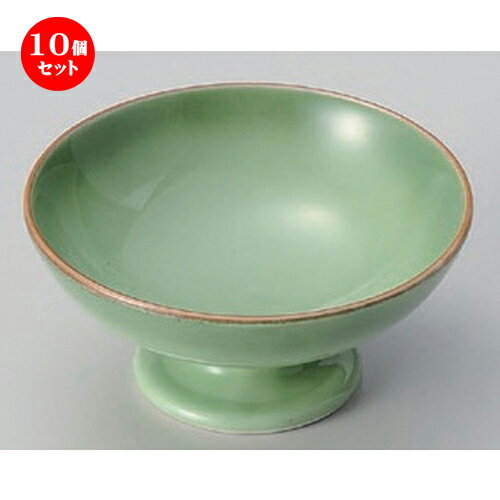 10個セット☆ 高台小鉢 ☆緑彩高台小鉢 [ 11.5 x 5.5cm 210g ] | 小鉢 小 小さい 鉢 ボウル 万能 人気 おすすめ 食器 業務用 飲食店 カフェ うつわ 器 おしゃれ かわいい ギフト プレゼント内祝い 結婚祝い 誕生日 贈り物 贈答品 食器セット