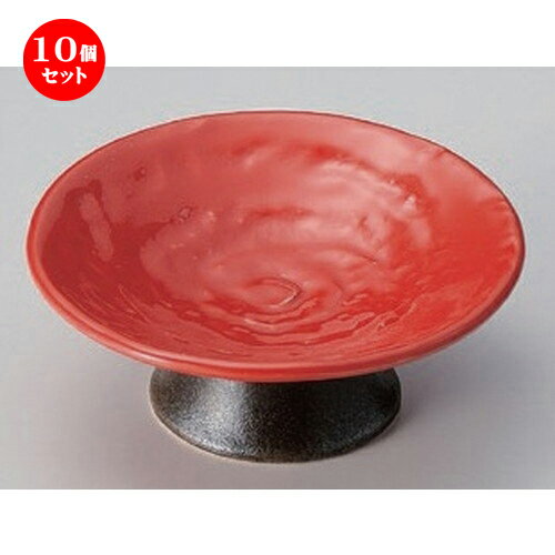 10個セット☆ 高台小鉢 ☆赤塗り高台4寸皿 [ 13.8 x 5cm 300g ] | 小鉢 小 小さい 鉢 ボウル 万能 人気 おすすめ 食器 業務用 飲食店 カフェ うつわ 器 おしゃれ かわいい ギフト プレゼント内祝い 結婚祝い 誕生日 贈り物 贈答品 食器セット