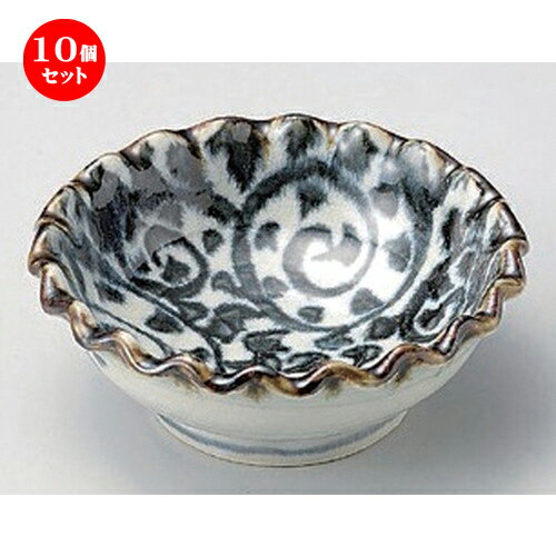 10個セット☆ 小鉢 ☆手描唐草菊型小鉢 [ 13 x 5cm 205g ] | 小鉢 小 小さい 鉢 ボウル 万能 人気 おすすめ 食器 業務用 飲食店 カフェ うつわ 器 おしゃれ かわいい ギフト プレゼント内祝い 結婚祝い 誕生日 贈り物 贈答品 食器セット