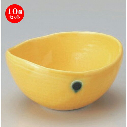 10個セット☆ 組小鉢 ☆黄輝楕円小鉢 (大) [ 13.2 x 12.5 x 7cm 350g ] | 小鉢 小 小さい 鉢 ボウル 万能 人気 おすすめ 食器 業務用 飲食店 カフェ うつわ 器 おしゃれ かわいい ギフト プレゼント内祝い 結婚祝い 誕生日 贈り物 贈答品 食器セット