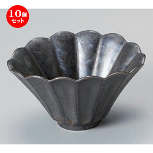 10個セット☆ 小付 ☆金結晶菊型3.8小鉢 [ 11 x 9.5 x 6.5cm 140g ] | 和食器 鉢 小鉢 ボウル 料亭 ホテル 食器 業務用 飲食店 カフェ うつわ 器 おしゃれ かわいい ギフト プレゼント 内祝い 誕生日 贈り物 贈答品 おすすめ 食器セット