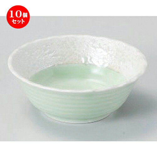 10個セット☆ 小付 ☆ヒワ釉真珠3.5花形鉢 [ 10.2 x 3.8cm 124g ] | 和食器 鉢 小鉢 ボウル 料亭 ホテル 食器 業務用 飲食店 カフェ うつわ 器 おしゃれ かわいい ギフト プレゼント 内祝い 誕生日 贈り物 贈答品 おすすめ 食器セット