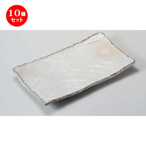 楽天せともの本舗10個セット☆ 長角皿 ☆御本手櫛目長角12.0皿 [ 37.5 x 21.5 x 4.5cm 1960g ] | 人気 おすすめ 食器 洋食器 業務用 飲食店 カフェ うつわ 器 おしゃれ かわいい ギフト プレゼント 誕生日 食器セット