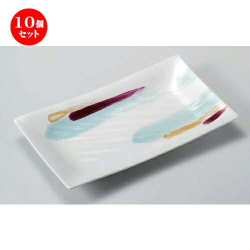 楽天せともの本舗10個セット☆ 長角皿 ☆しらさぎ33cm長角プレート [ 33 x 19.5 x 3.8cm 954g ] | 人気 おすすめ 食器 洋食器 業務用 飲食店 カフェ うつわ 器 おしゃれ かわいい ギフト プレゼント 誕生日 食器セット