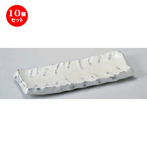 楽天せともの本舗10個セット☆ 細長皿 ☆粉引拭取リガタ彫12.0皿 [ 37 x 14.5 x 4cm 1220g ] | 和皿 焼き物 焼物 串皿 食器 業務用 飲食店 カフェ うつわ 器 おしゃれ かわいい お洒落 可愛い ギフト プレゼント 引き出物 内祝い 結婚祝い 誕生日 贈り物 贈答品 人気 おすすめ 食器セット