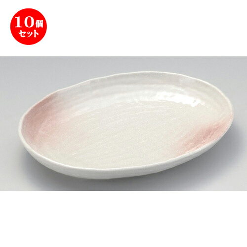 10個セット☆ 変形皿 ☆桜吹雪楕円大皿 [ 37 x 29.5 x 4.5cm 1563g ] | 変形皿 お皿 和皿 人気 おすすめ 食器 業務用 飲食店 カフェ うつわ 器 おしゃれ ギフト プレゼント 引き出物 内祝い 結婚祝い 誕生日 贈り物 贈答品 食器セット