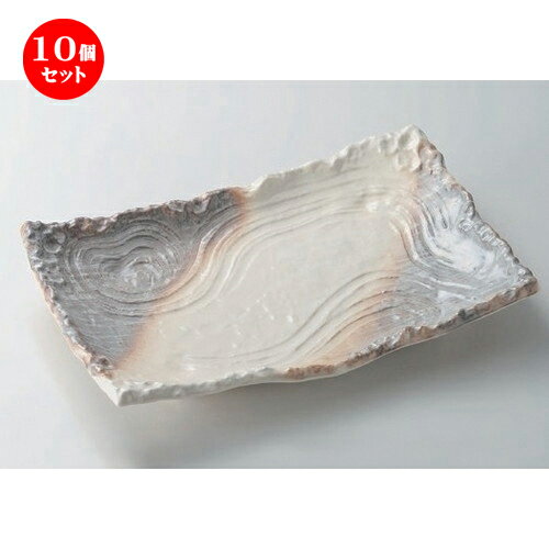 10個セット☆ 萬古焼大皿 ☆カスミ志野10.0四ツ足長角皿 [ 32.8 x 19.7 x 5cm 980g ] | 大きい お皿 大皿 盛り皿 盛皿 人気 おすすめ パスタ皿 パーティー 食器 業務用 飲食店 カフェ うつわ 器 ギフト プレゼント誕生日 贈り物 贈答品 おしゃれ かわいい 食器セット