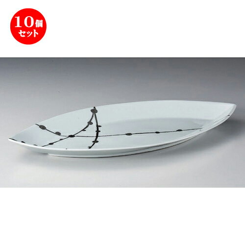 10個セット☆ 有田焼大皿 ☆錦白プラチナ玉スダレリーフ50cm皿 [ 50 x 26 x 4.5cm 1205g ] | 大きい お皿 大皿 盛り皿 盛皿 人気 おすすめ パスタ皿 パーティー 食器 業務用 飲食店 カフェ うつわ 器 ギフト プレゼント誕生日 贈り物 贈答品 おしゃれ かわいい 食器セット