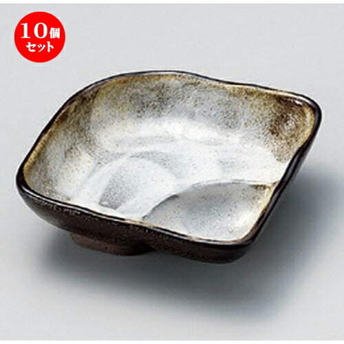 10個セット☆ 松花堂 ☆備前風志野仕切鉢 [ 11.5 x 11.5 x 3.4cm 220g ] | 小鉢 小 小さい 鉢 ボウル 万能 人気 おすすめ 食器 業務用 飲食店 カフェ うつわ 器 おしゃれ かわいい ギフト プレゼント内祝い 結婚祝い 誕生日 贈り物 贈答品 食器セット