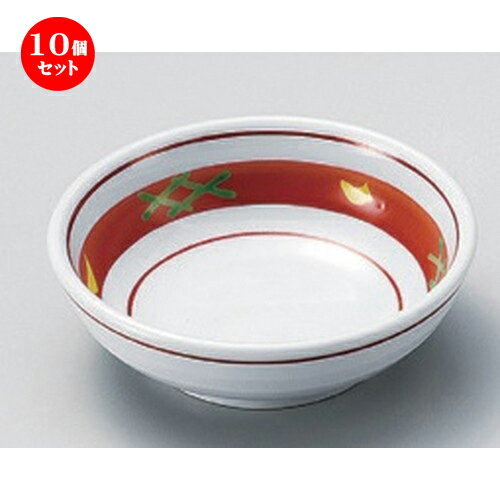10個セット☆ 松花堂 ☆赤絵手描丸鉢 [ 11 x 3.5cm 141g ] | 小鉢 小 小さい 鉢 ボウル 万能 人気 おすすめ 食器 業務用 飲食店 カフェ うつわ 器 おしゃれ かわいい ギフト プレゼント内祝い 結婚祝い 誕生日 贈り物 贈答品 食器セット