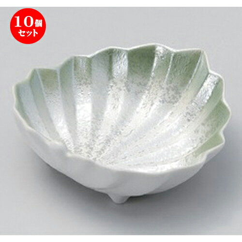 10個セット☆ 松花堂 ☆ヒワ吹ラスター葉型鉢 [ 12 x 11.5 x 3.5cm 110g ] | 小鉢 小 小さい 鉢 ボウル 万能 人気 おすすめ 食器 業務用 飲食店 カフェ うつわ 器 おしゃれ かわいい ギフト プレゼント内祝い 結婚祝い 誕生日 贈り物 贈答品 食器セット