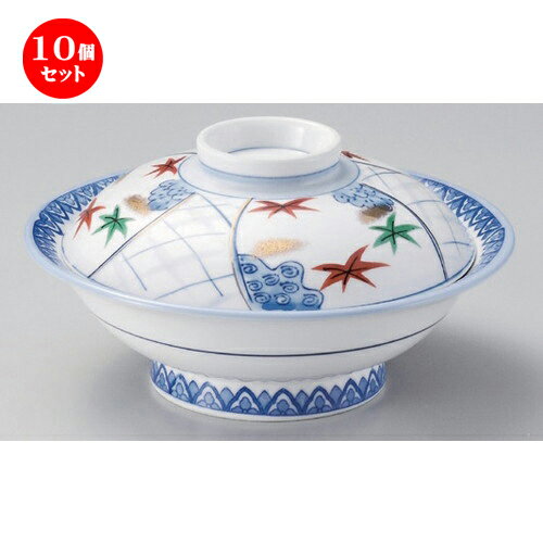 10個セット☆ 平蓋向 ☆間取紅葉7.0骨ムシ [ 22 x 11.5cm 1000g ] | 煮物 料亭 旅館 割烹 碗 人気 おすすめ 食器 業務用 飲食店 カフェ うつわ 器 おしゃれ かわいい ギフト プレゼント 引き出物 誕生日 贈り物 贈答品 食器セット