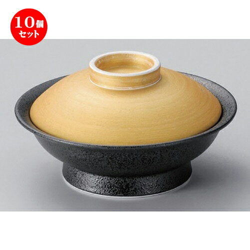 10個セット☆ 平蓋向 ☆金彩黒油滴平蓋向 [ 17.1 x 9.1cm 730g ] | 煮物 料亭 旅館 割烹 碗 人気 おすすめ 食器 業務用 飲食店 カフェ うつわ 器 おしゃれ かわいい ギフト プレゼント 引き出物 誕生日 贈り物 贈答品 食器セット
