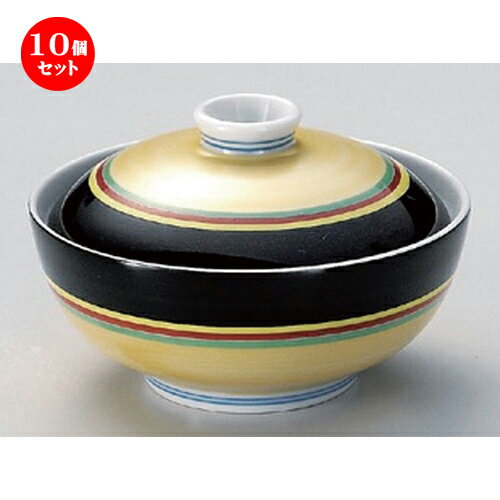 10個セット☆ 煮物碗 ☆黒帯金彩駒筋煮物碗 [ 11.3 x 7.5cm 240g ] | 煮物 料亭 旅館 割烹 碗 人気 おすすめ 食器 業務用 飲食店 カフェ うつわ 器 おしゃれ かわいい ギフト プレゼント 引き出物 誕生日 贈り物 贈答品 食器セット