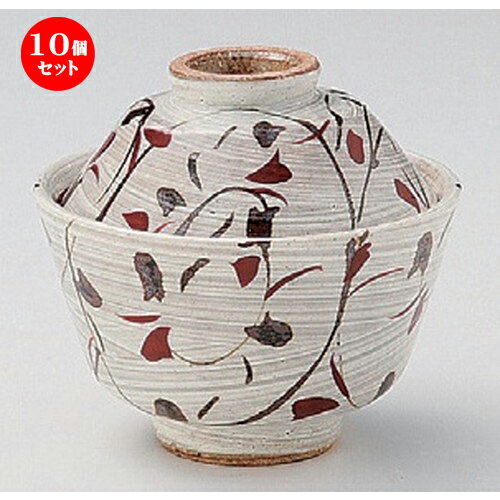 10個セット☆ 煮物碗 ☆粉引二色唐草小煮物碗 [ 10.3 x 9.2cm 298g ] | 煮物 料亭 旅館 割烹 碗 人気 おすすめ 食器 業務用 飲食店 カフェ うつわ 器 おしゃれ かわいい ギフト プレゼント 引き出物 誕生日 贈り物 贈答品 食器セット